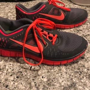 Orange and gray Nikes